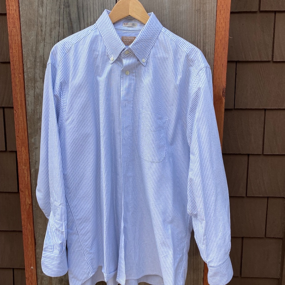 Gitman Gold Master Shirt Makers, University Striped Button Down Oxford